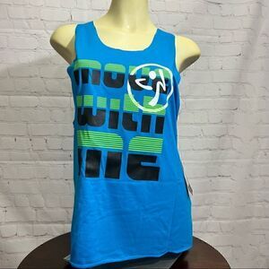 ZUMBA Move with me Tank Top! Loose fit, dry wick available in S, M